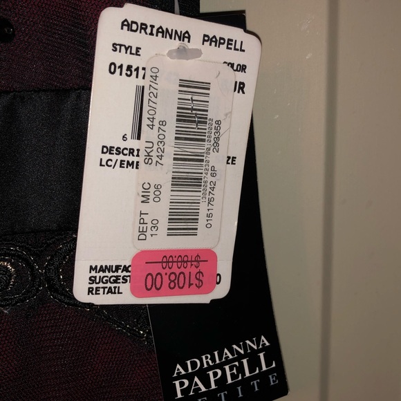 Beautiful Andianna Papell Dress Size 6 petite - Picture 9 of 16